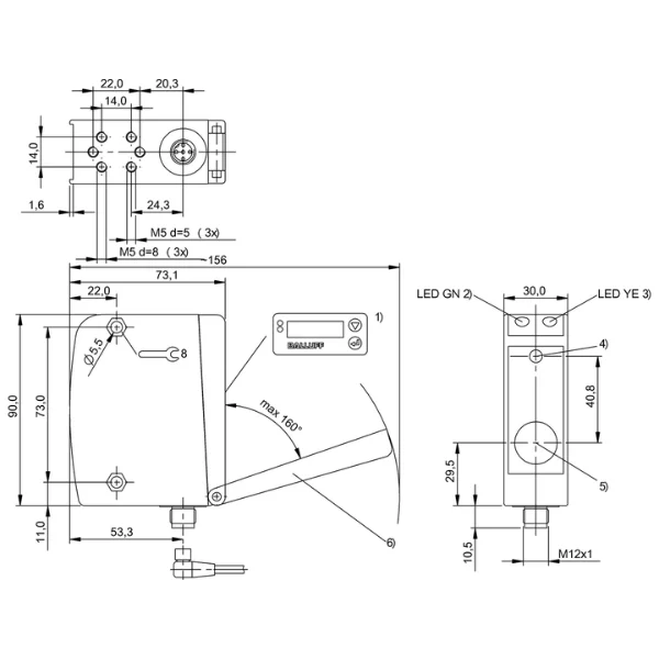 Balluff BOD001E BOD 66M-LA14-S92 Supplier and Distributor