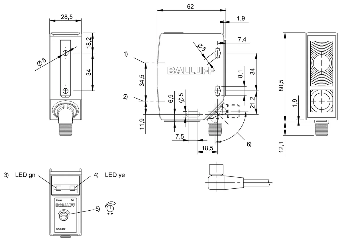 Balluff BOS01CR BOS 50K-PA-PR10-S4 Supplier & Distributor