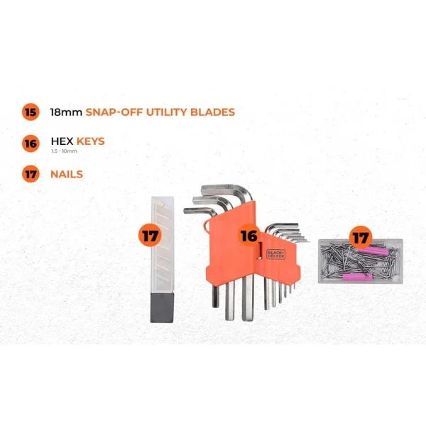 BLACK AND DECKER BMT154C 154 PC Hand-Tool Kit: Commercial Supply 