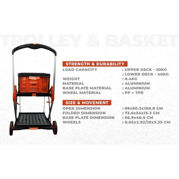 Black & Decker BXWT-H204 Folding Double Level Cart Supplier