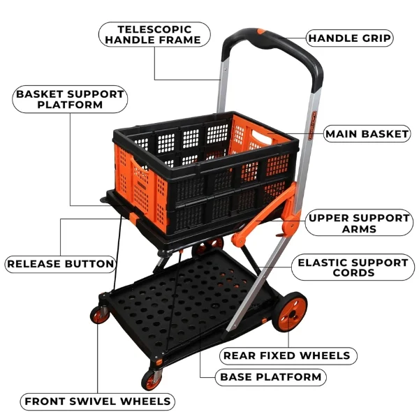 Black & Decker BXWT-H204 Folding Double Level Cart Supplier