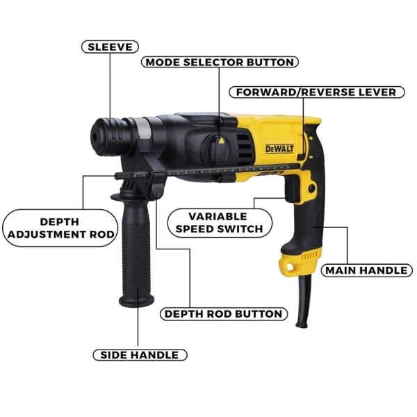 Dewalt D25133K-IN 26 mm 3 Mode SDS Plus Combi Hammer Supplier