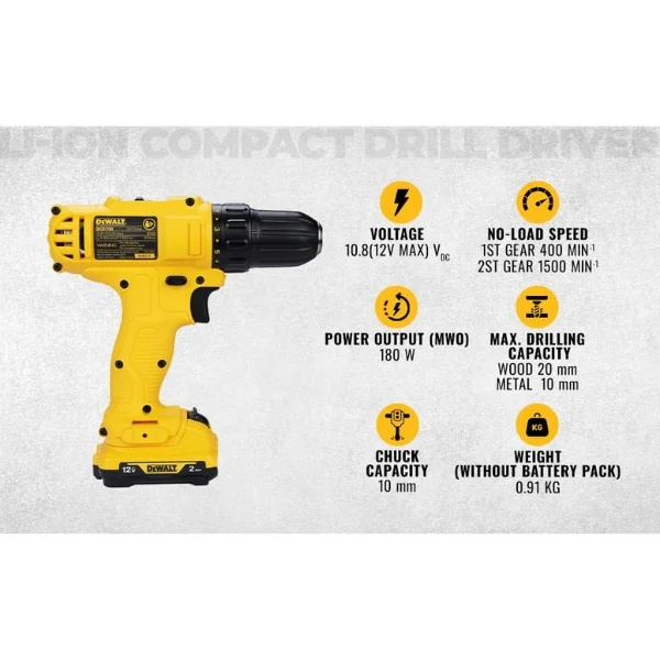 DEWALT DCD700D2-B1 12V 2.0Ah Compact Drill Driver Supplier