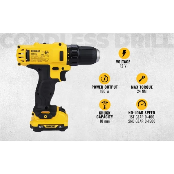 DEWALT DCD710D2-IN 12V 2.0Ah Compact Drill Driver Supplier