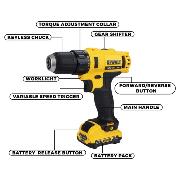 DEWALT DCD710D2-IN 12V 2.0Ah Compact Drill Driver Supplier