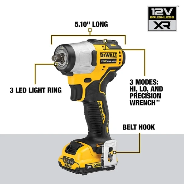 DEWALT DCF902D2-KR 12V Sub-Compact Brushless Impact Wrench Kit Supplier