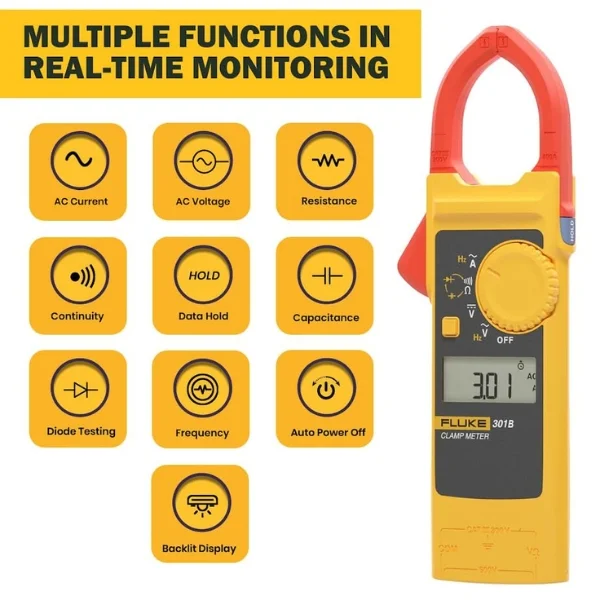 Fluke 301B 600A AC Clamp Meter (With Test Leads) Supplier