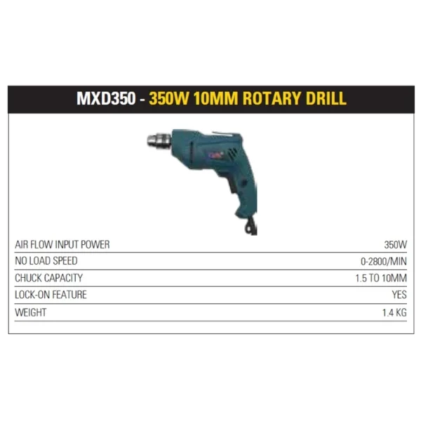 Max MXD350-IN 350W 10 mm Rotary Drill Supplier