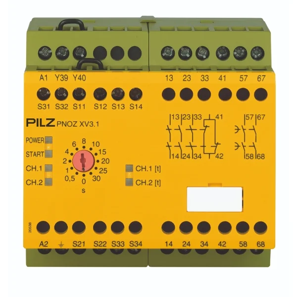 Pilz 774610 PNOZ XV3.1 Safety Relay 24–240VAC/DC 3NO 1NC 2NO (Timed) Supplier