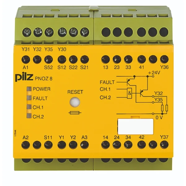 Pilz 774760 PNOZ 8 Safety Relay 24VDC 3NO 1NC 2SO Supplier