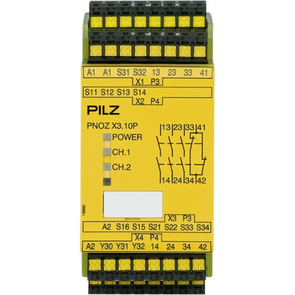 Pilz PNOZ X3.10P C Safety Relays 24VACDC 3n/o 1n/c 1so (787314) Supplier