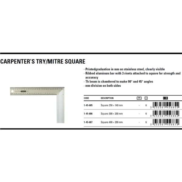 Stanley 1-45-687 Try Square Supplier