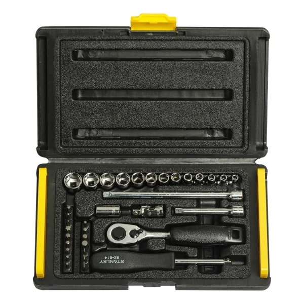 STANLEY 1-89-033 35-Piece 1/4” Square Drive Socket Set (6-Point, Metric) – Pan India Supply