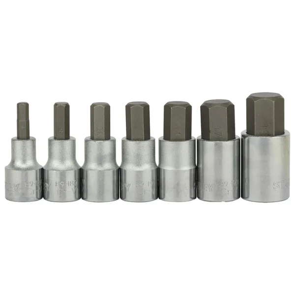 STANLEY 1-89-099 7Pc 1/2 Inch Square Drive Hex Bit Socket Set