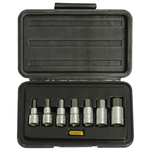 STANLEY 1-89-099 7Pc 1/2 Inch Square Drive Hex Bit Socket Set