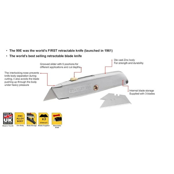 Stanley 10-099 Classic 99 Retractable Utility Knife Supplier