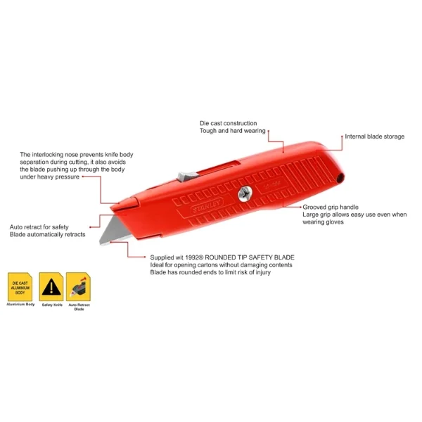 Stanley 10-189C Self Lock Safety Knife Supplier