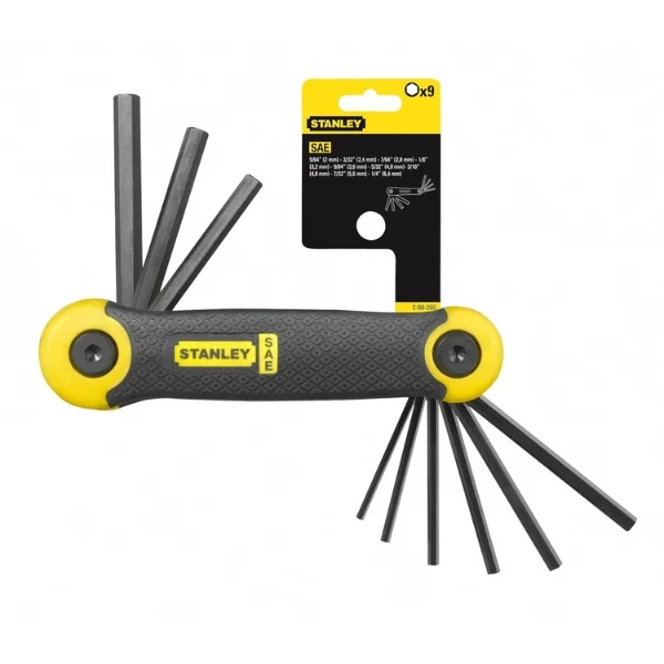 Stanley 2-69-265 Folding SAE Hex Key Set 9 Piece Supplier