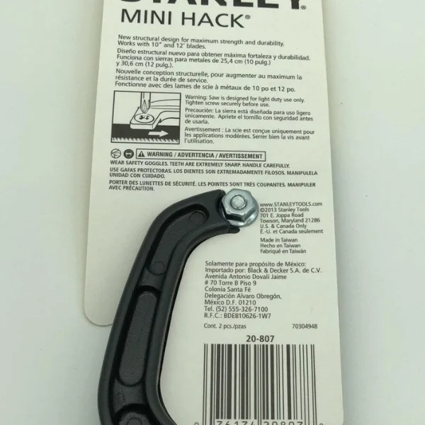 Stanley 20-807 Mini Hacksaw Supplier