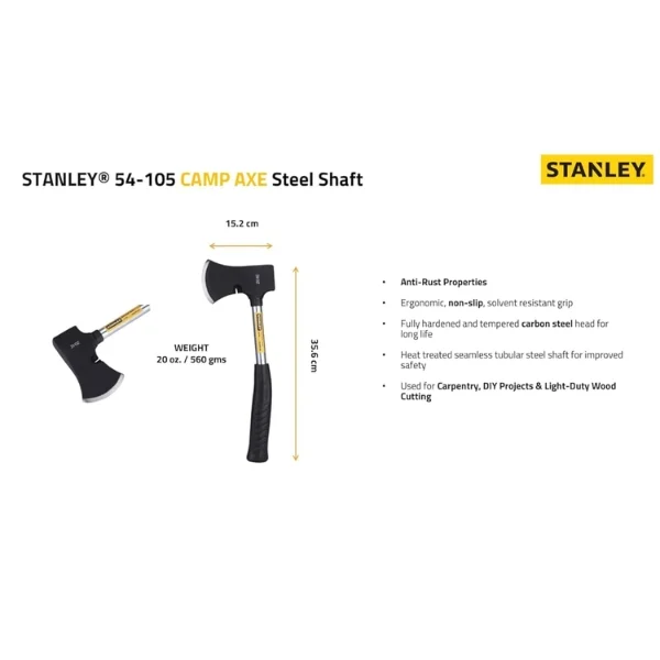 Stanley 54-105 Steel Shaft Camp Axe 560g / 20oz Supplier