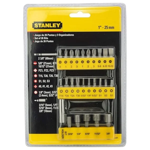 STANLEY 68-071-23 SCREWDRIVER INSERT BIT 29PCS SET Supplier & Distributor