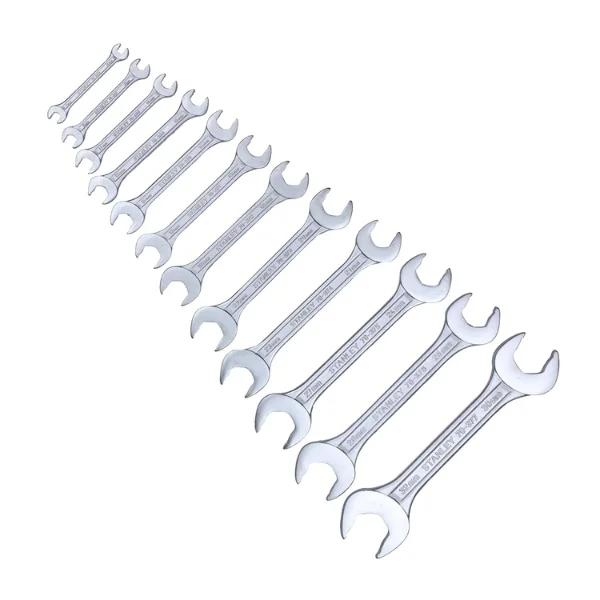 STANLEY 70-380E 12PC Double Open End Spanner Set (6x7 mm to 30x32 mm)