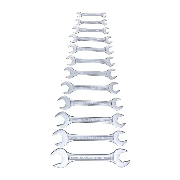 STANLEY 70-380E 12PC Double Open End Spanner Set (6x7 mm to 30x32 mm)