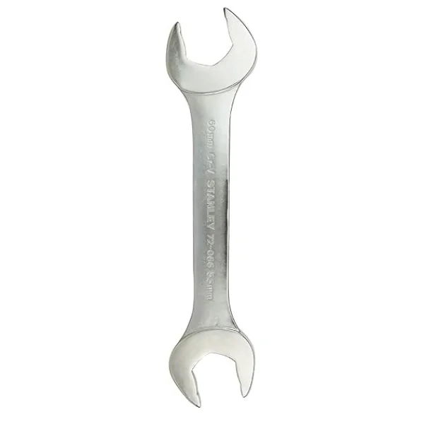 STANLEY 72-066 Double Ended Open Jaw CRV Spanner 55x60mm