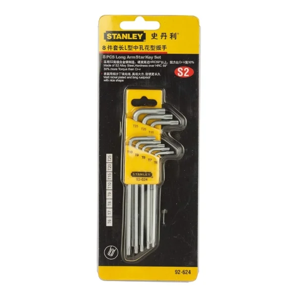 Stanley 92-624 Long Tamperproof Torx Key Set 8 Piece Supplier
