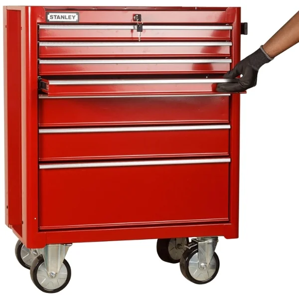 Stanley 93-557L Rolling Cabinet 7 Drawer Red Supplier