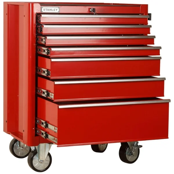 Stanley 93-557L Rolling Cabinet 7 Drawer Red Supplier