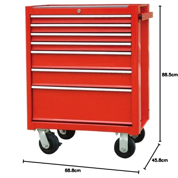 Stanley 93-557L Rolling Cabinet 7 Drawer Red Supplier