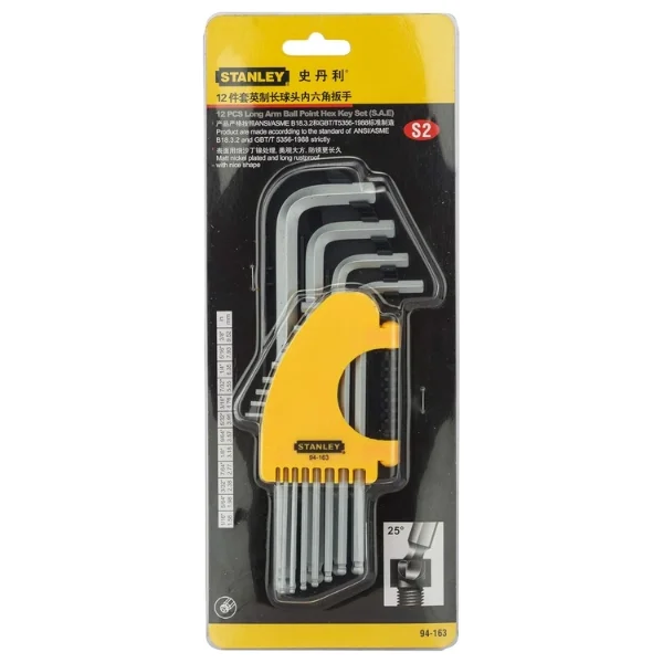 Stanley 94-163-23 Long Ball Point Hex Key Set 12 Piece Supplier
