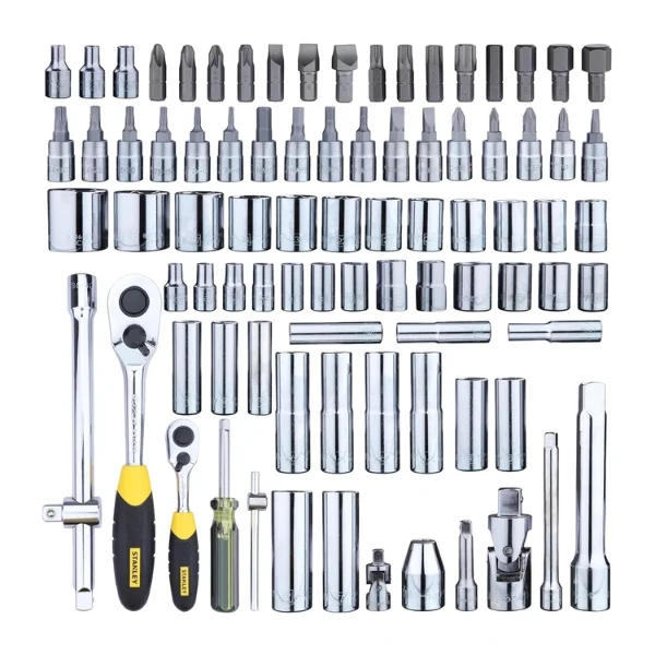 STANLEY 94-190 86PC 1/4” & 1/2” Drive 6-Point Metric Socket Set