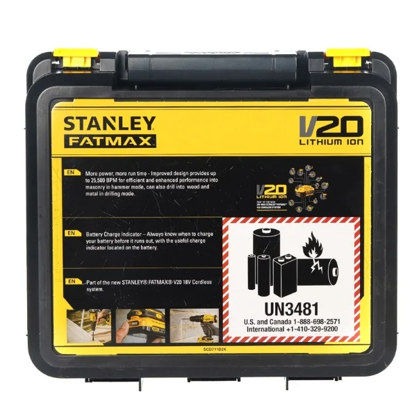 Stanley SCD711D2K-B1 20V Brushless Cordless Hammer Drill (Kit) Supplier