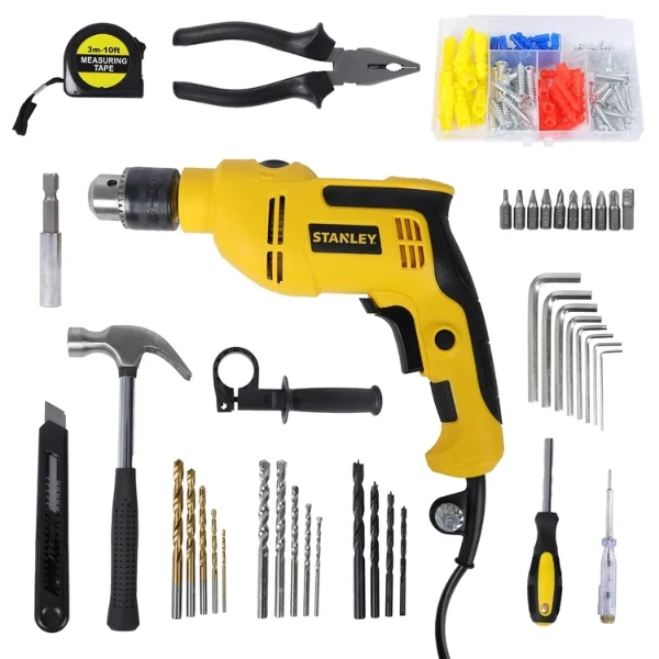 Stanley SDH550KPA-IN 550W Hammer Drill Kit with 120 Pieces Accessories Supplier