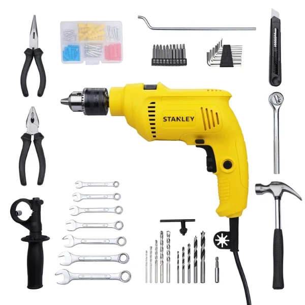 Stanley SDH600KM-IN 600W Hammer Drill Kit with 120 Pieces Supplier