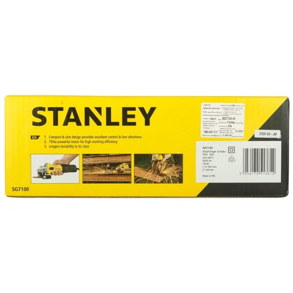 Stanley SG7100-IN 750W 100mm Slim Angle Grinder Supplier