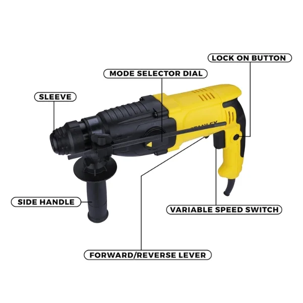 Stanley SHR263K-IN 26 mm 800W 3 Mode SDS Plus Rotary Hammer Supplier