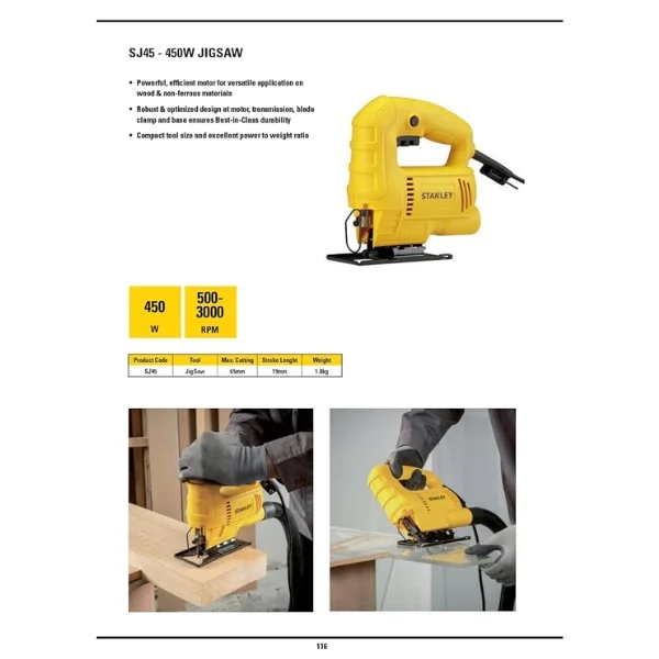 Stanley SJ45-IN 450W Jigsaw Supplier
