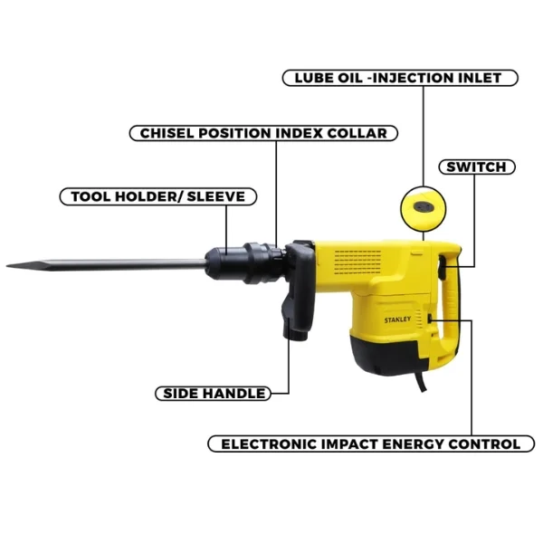 Stanley STHM10K-IN 10 kg L-Shape Demolition Hammer Supplier