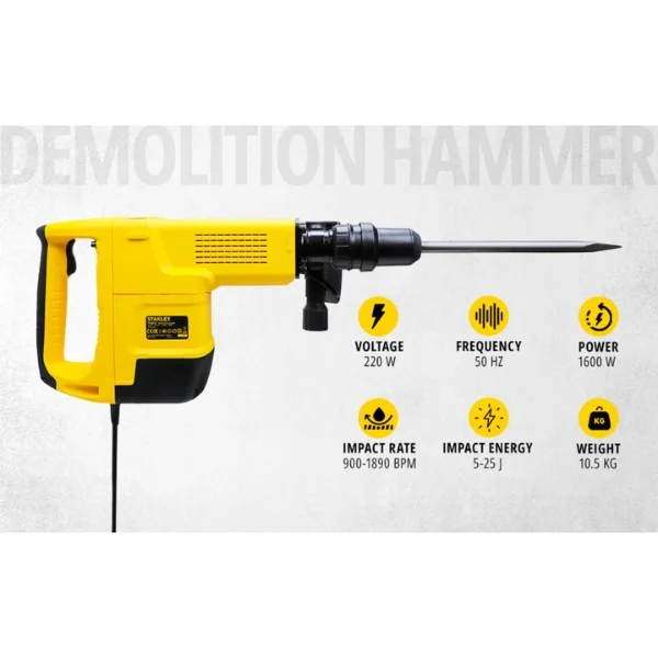 Stanley STHM10K-IN 10 kg L-Shape Demolition Hammer Supplier
