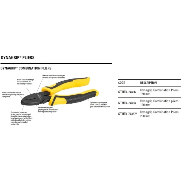Stanley STHT0-74454 Combination Plier 180mm Supplier