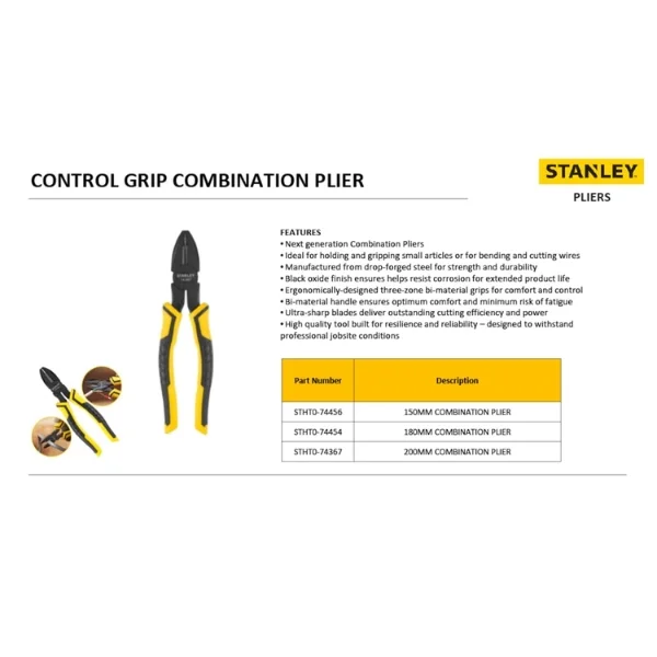 Stanley STHT0-74456 Combination Plier 150mm Supplier