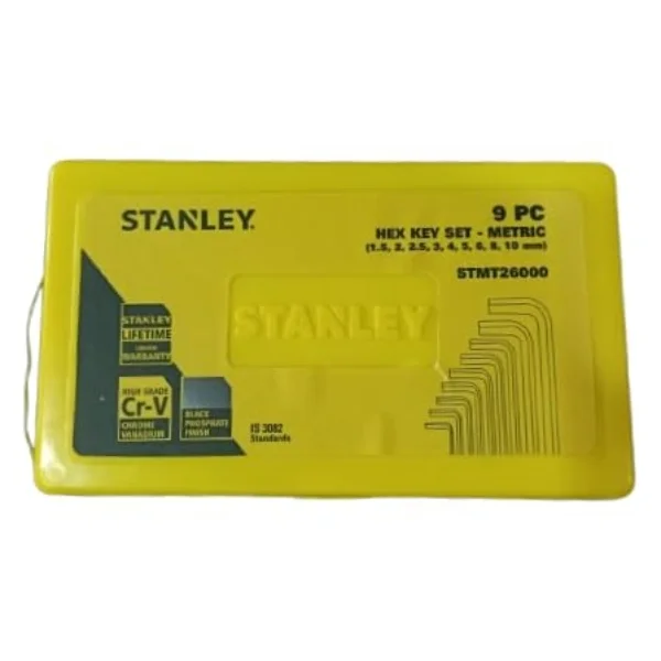 Stanley STMT26000 Metric Hex Key Set 9 Piece (1.5–10mm) Supplier