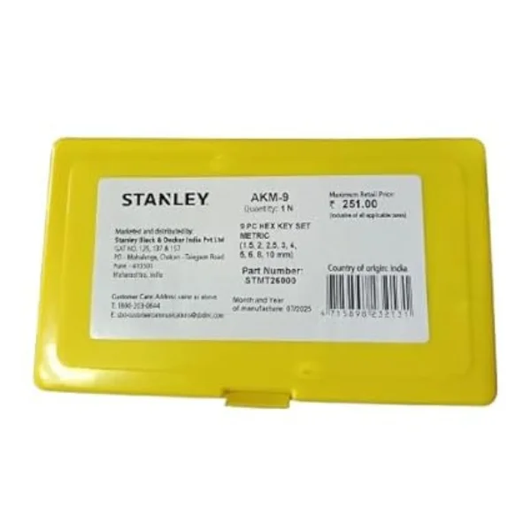 Stanley STMT26001 SAE Hex Key Set 10 Piece Supplier