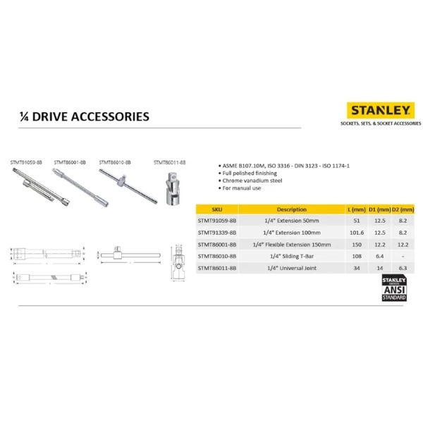 STANLEY STMT86001-8B 1/4