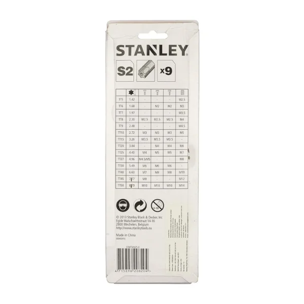 Stanley STMT92625-8 Long Torx Key Set 9 Piece (T10–T50) Supplier