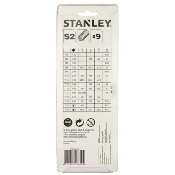 Stanley STMT92625-8 Long Torx Key Set 9 Piece (T10–T50) Supplier