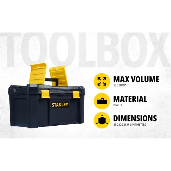 Stanley STST1-75520 Essential Tool Box Plastic Latch 19 Inch Supplier